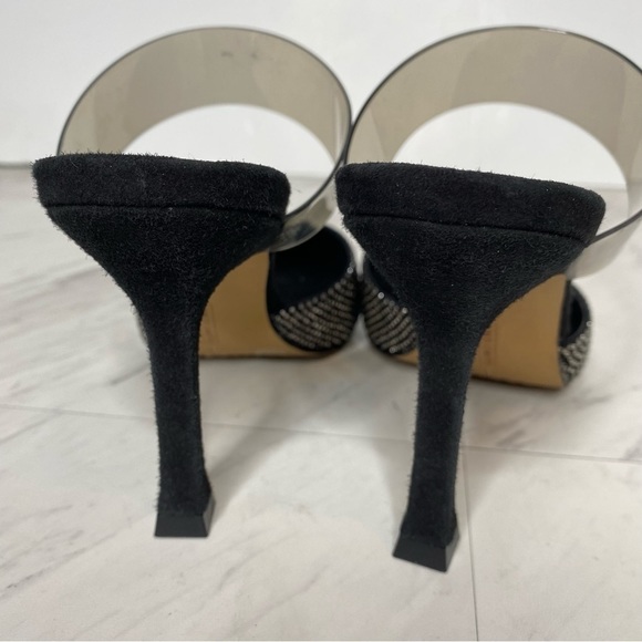 Vince Camuto Kempern Jeweled Black Heeled Mule 7M - Picture 4 of 13